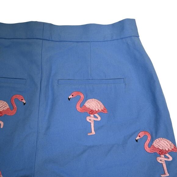 C J Laing NY Southampton Womens 6 Embroidered Flamingo Chino Shorts - Picture 4 of 9